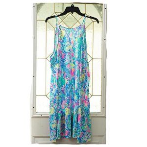 Lilly Pulitzer Margot Swing Dress Mermaids Cove Ocean Summer Dress Blue XL